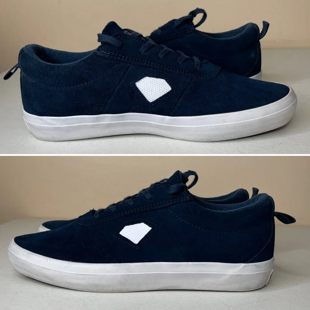 Diamond Supply Co Icon Two Tone Navy Suede Shoes Size 8.5